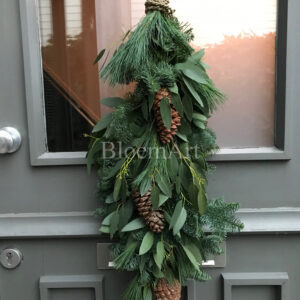 kersttoef met 3 dennenappels ca 90 cm