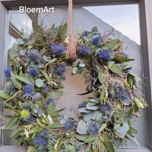 krans blauwe Distel Tijm Eucalyptus Tillandsia