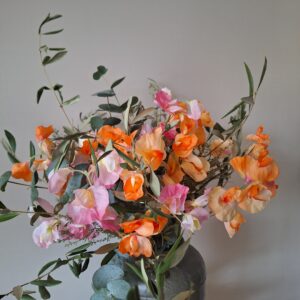 mix Lathyrus boeket roze en oranje