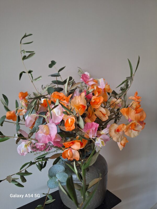 mix Lathyrus boeket roze en oranje