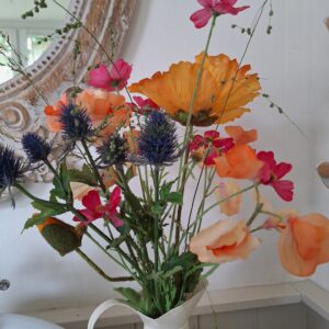 Toef blauw roze oranje