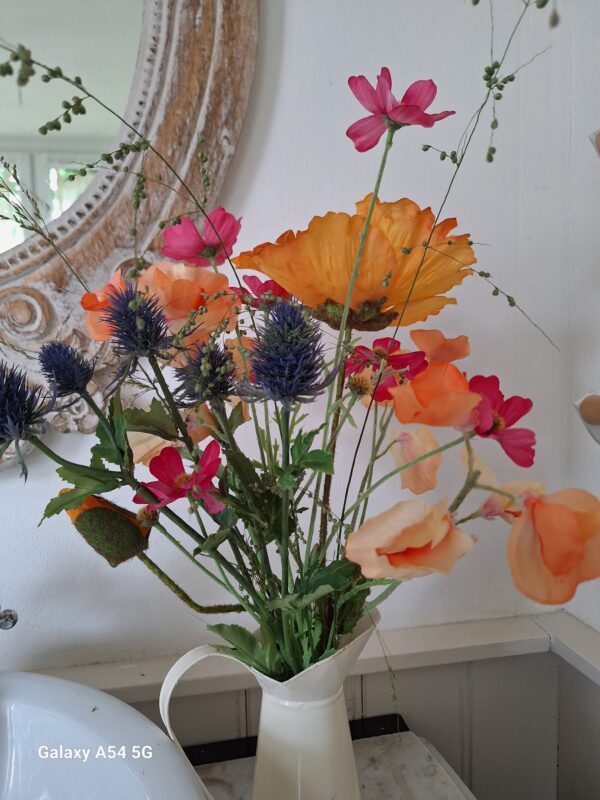 Toef blauw roze oranje