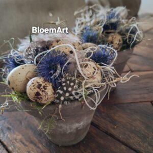 DIY steen potje disteltjes eitjes