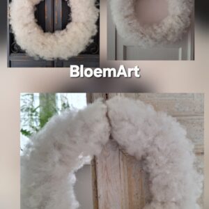 Wol krans ca 45cm kant en klaar