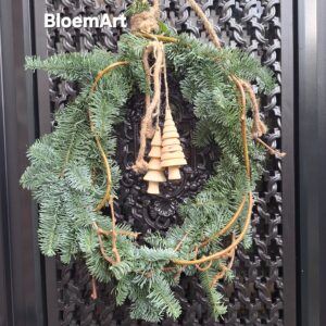 7 b DIY pakket Kersthanger met 2 houten boompjes